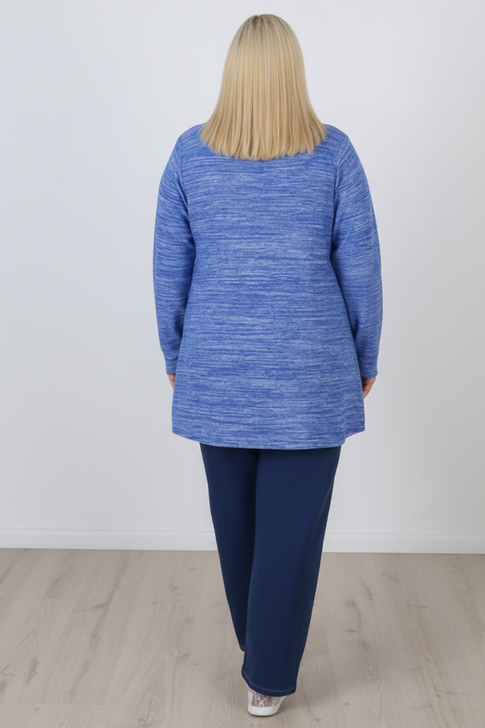 Super Soft Blue V Neck Stretch Top