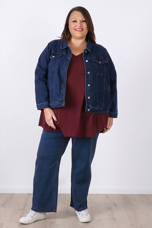 Plus Size Mid Blue Stretch Denim Bootleg Jean Sizes 18 to 32