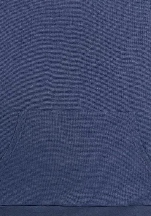 Navy Waffle  Oversize Top