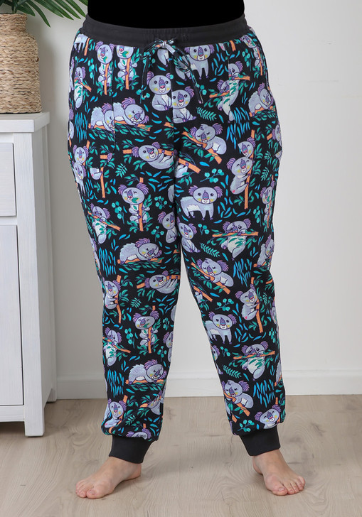 Plus Size Cute Koala Stretch Cotton Waffle Pyjamas