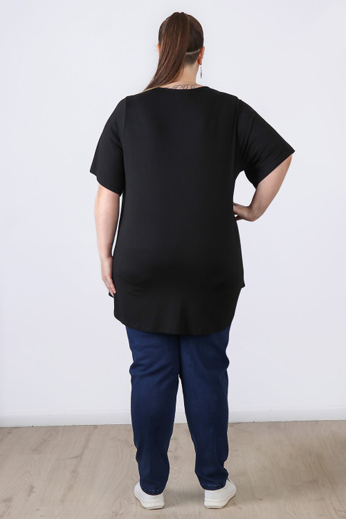 Plus Size Pull On Relaxed Fit Indigo Jeans with Pale Wash