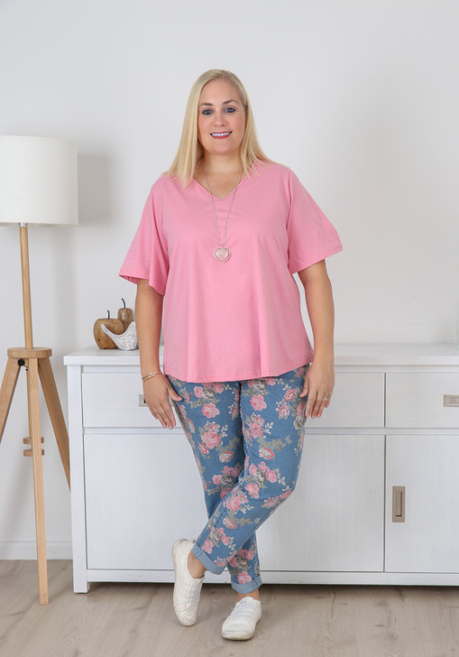 Roses Light Blue Boyfriend Jeans  