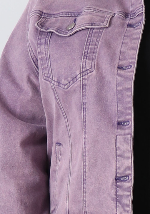 Your Go To Stretch Denim Jacket Mauve Wash
