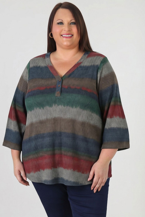 Earthy Cotton Blend Easy Wear Button Top