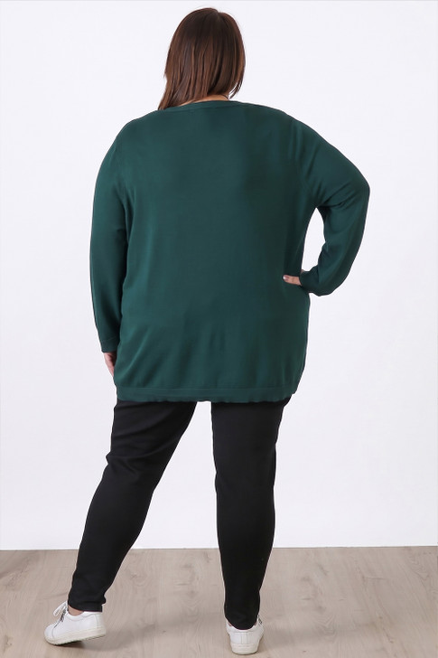 Plus Size Forest Green Cardigan in Sizes 18 to 32