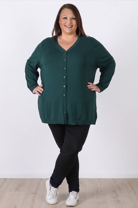 Plus Size Forest Green Cardigan by Curvaceous