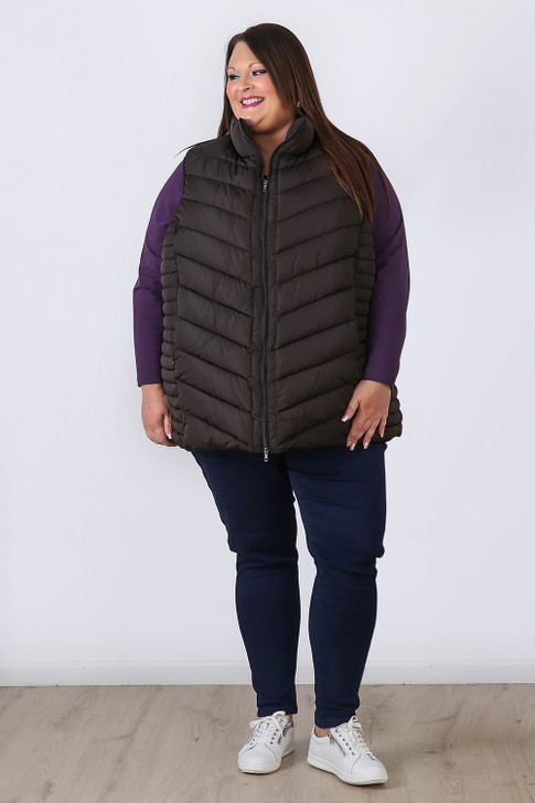 Plus Size Black Essential Puffer Vest