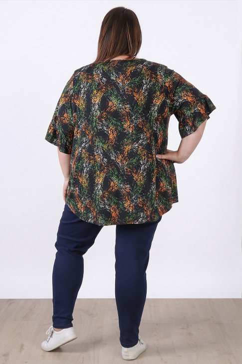 Plus Size Autumn Toned Stretch Rayon Top in Sizes 18 to 32