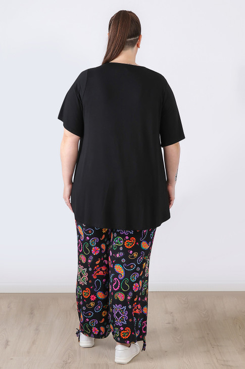 Plus Size Colour Pop Paisley Stretch Gypsy Pant