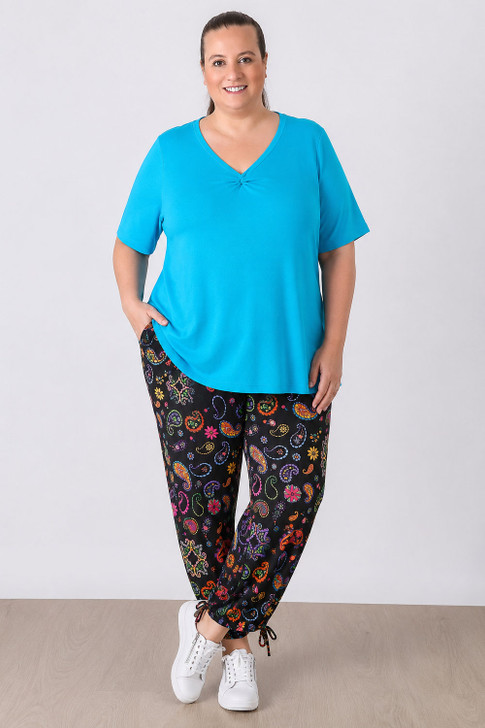 Colour Pop Paisley Stretch Gypsy Pant