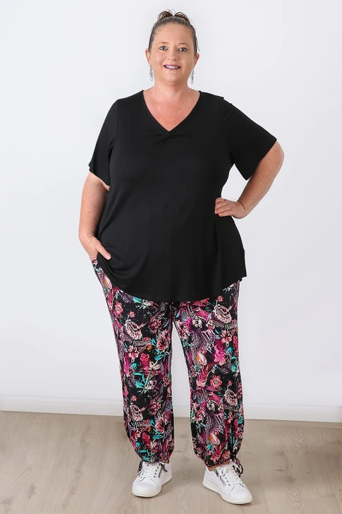 Leopard & Bloom Stretch Gypsy Pants