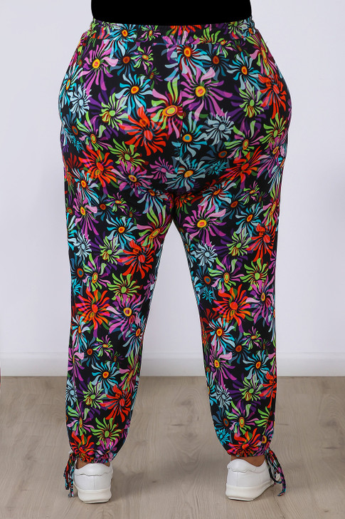 Plus Size Gypsy Pant Sunburst Floral | 18 to 32 Curvaceous