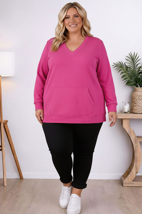 Plus Size Black Stretch Cotton Track Pant