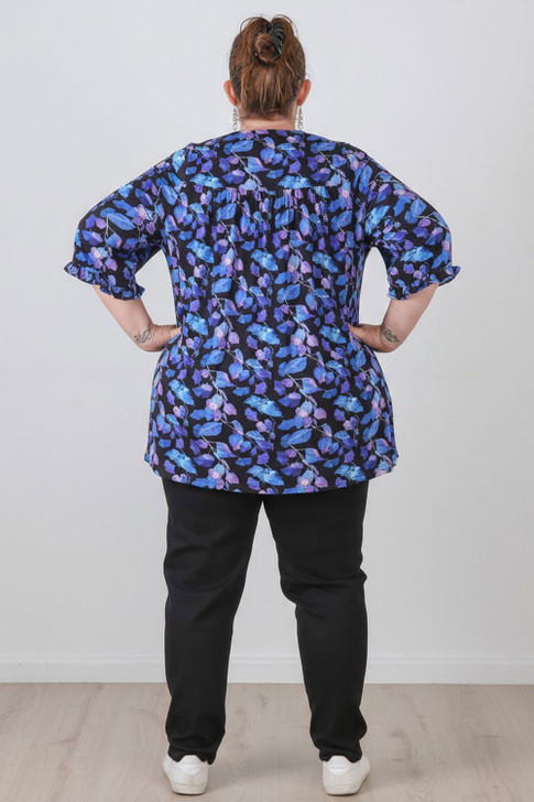 Sapphire Violet Elbow Sleeve Top