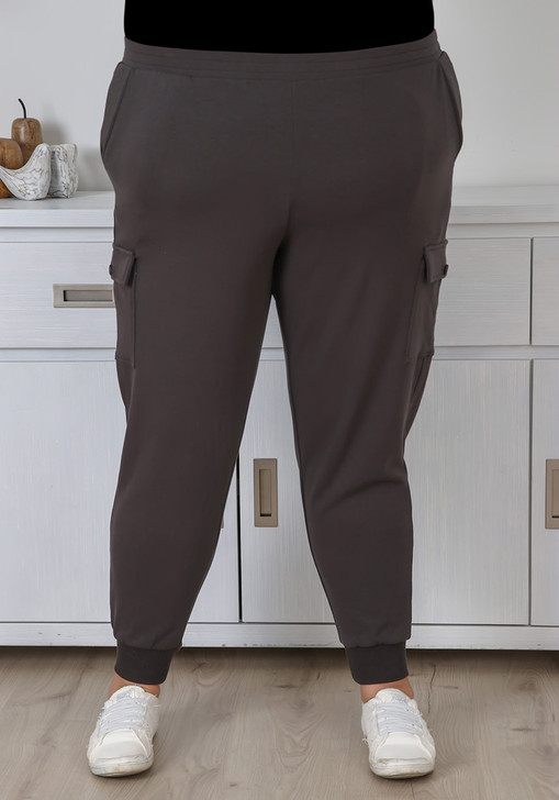 plus size grey cargo track pants Sizes 18 to 32