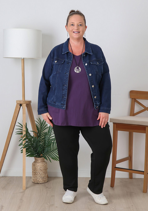 Plus Size Black Fleecy Lounge Pants