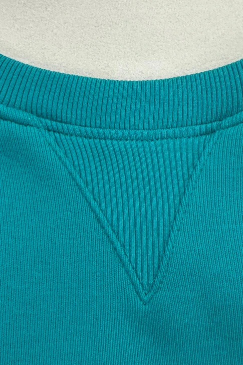 Plus Size Turquoise Fleecy Cotton Jumper 