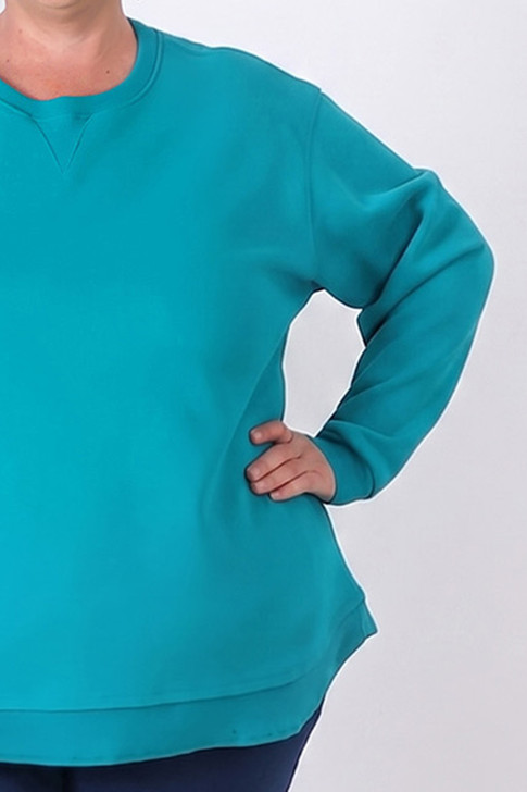Plus Size Turquoise Jumper 