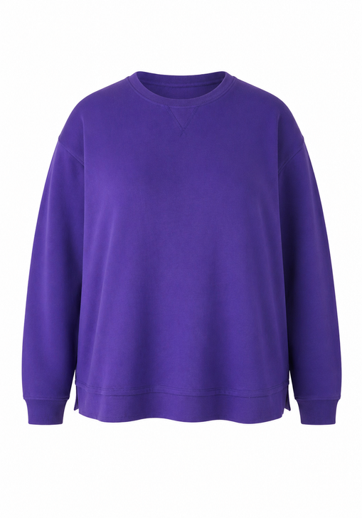 Purple Cotton Fleece  Jumper 
