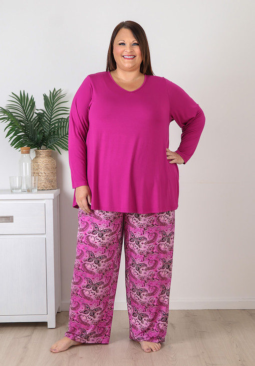 Fuchsia Butterfly Dream  Pyjama Set