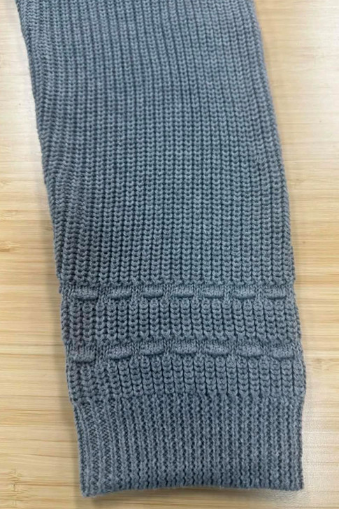 Grey 100% Cotton Knit Cardigan