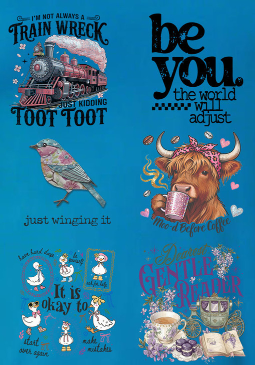CUSTOM Fun Sayings Blue Twist Side Top