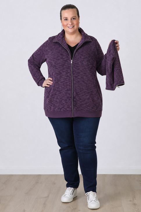 Everyday Warmth Purple Jacket With Removable Hood