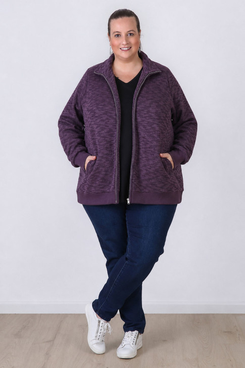 Everyday Warmth Purple Jacket With Removable Hood
