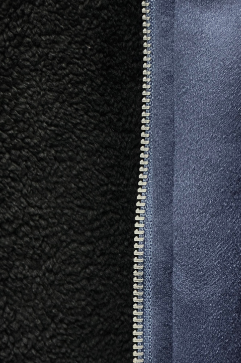 Plus Size Midnight Blue Fleece Lined Jacket