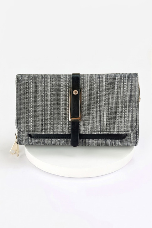 Black Belted Cross Body Bag