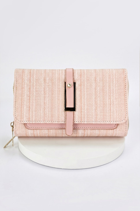 Pink Belted Cross Body Bag