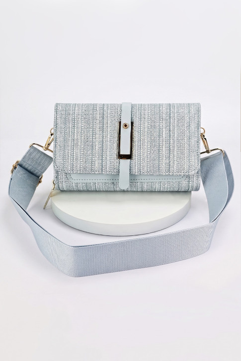 Blue Belted Cross Body Bag