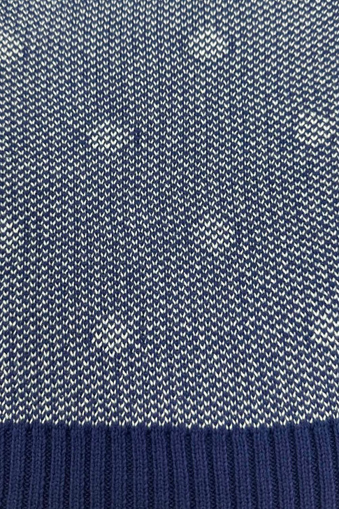 Blue Polka Dot Cotton Knit Jumper
