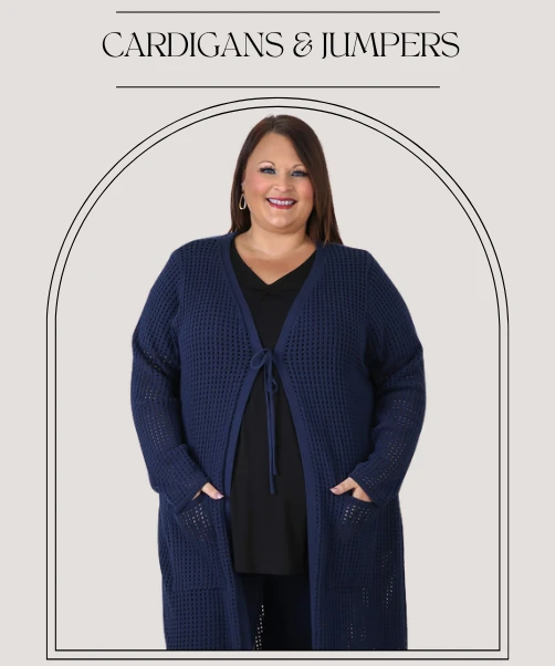Plus Size cardigans jumpers