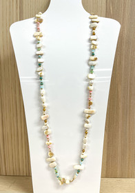 Pastel Seashells and Freshwater Pearls Necklace