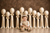 Beige Bow Balloons