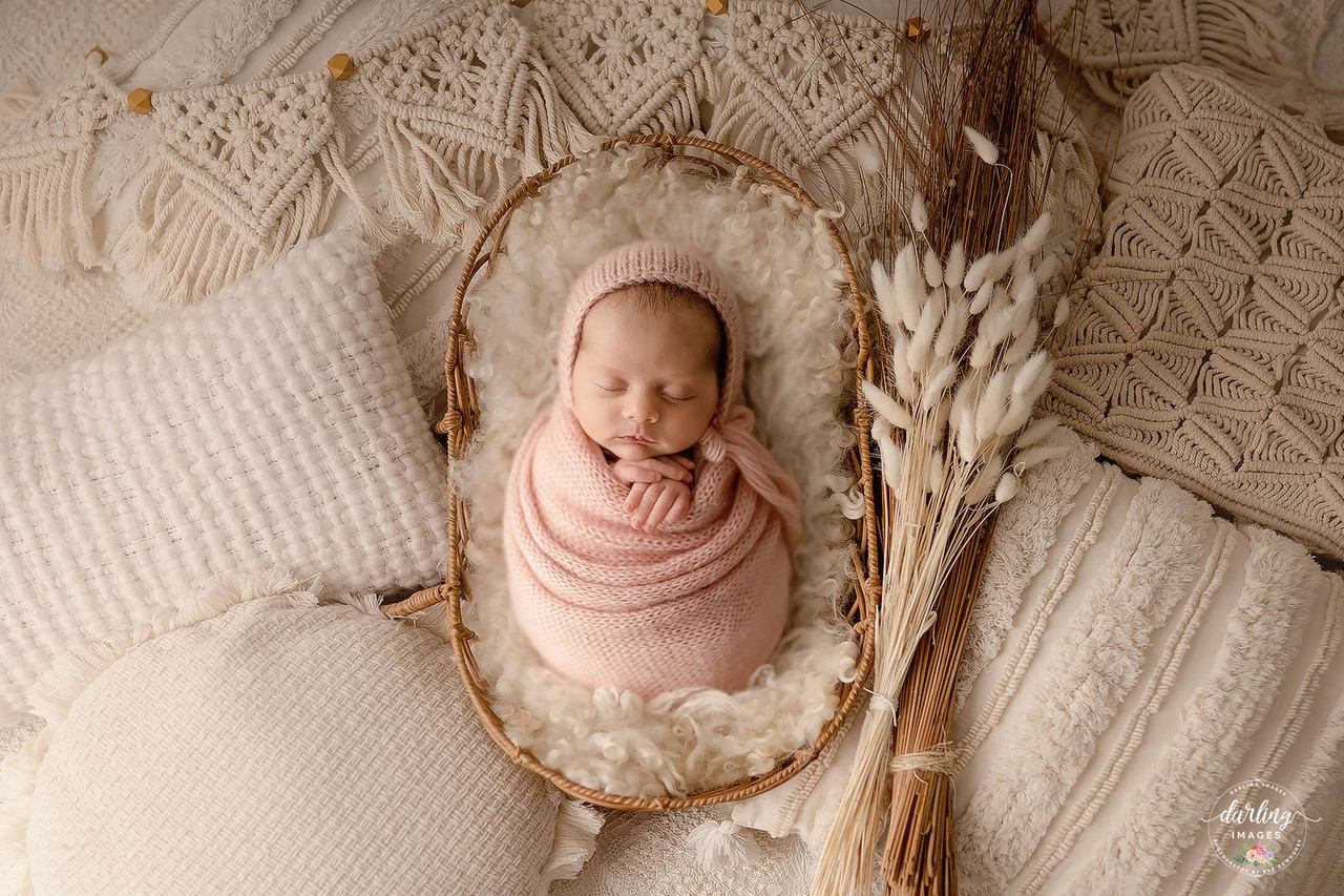 "Boho Macrame Cradle" A Darling Collection Digital Backdrop