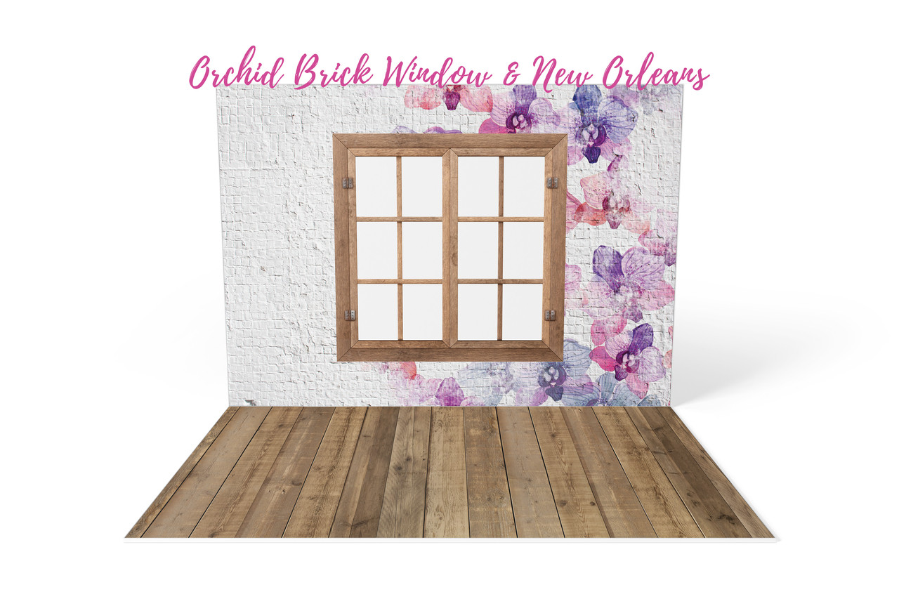 Orchid Brick Window