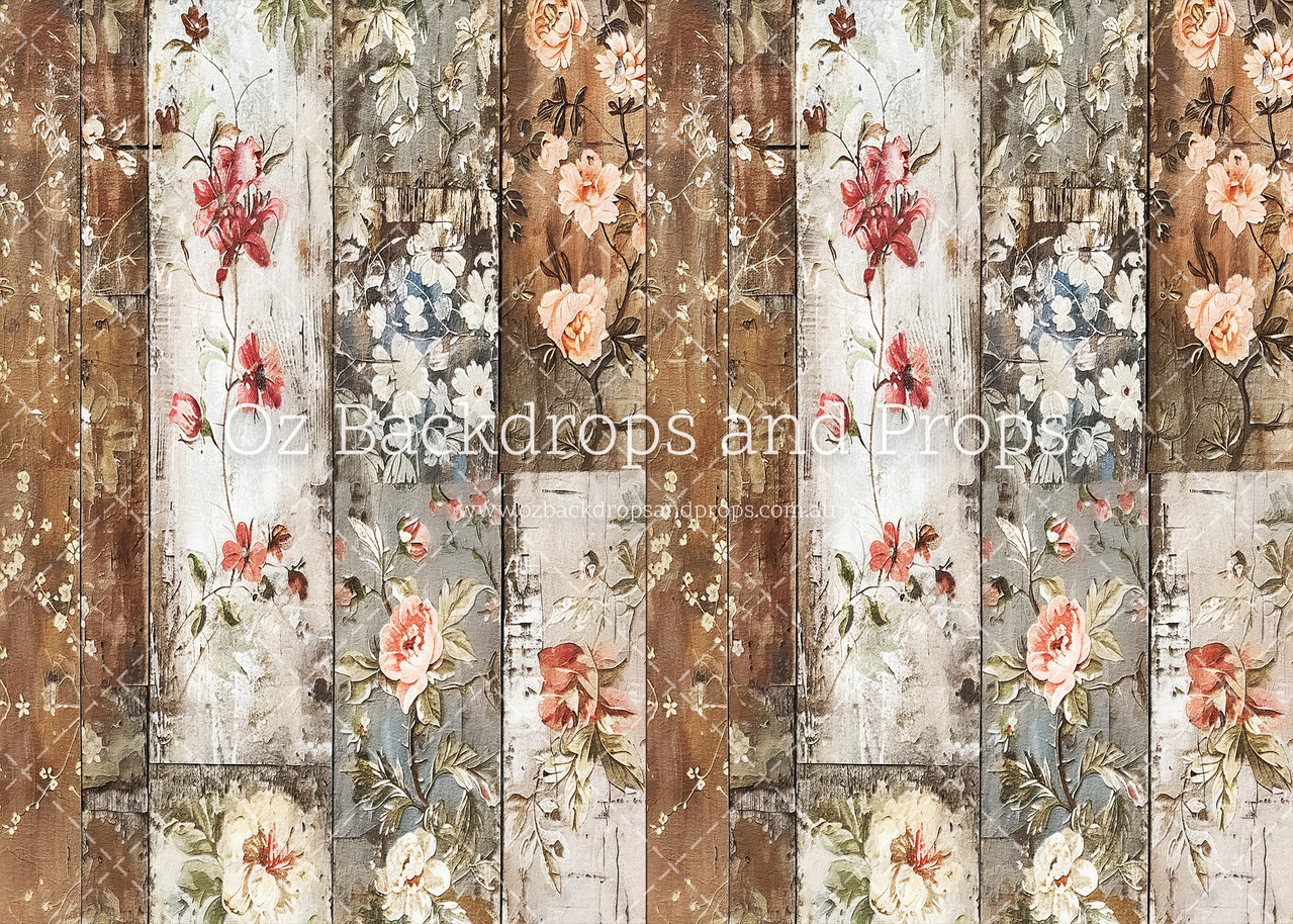 Rustic Floral Wood