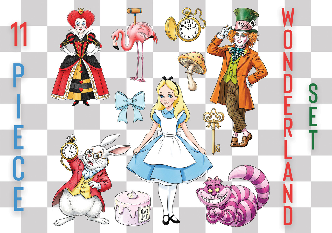 Alice in Wonderland Cutout Set (11 Piece)