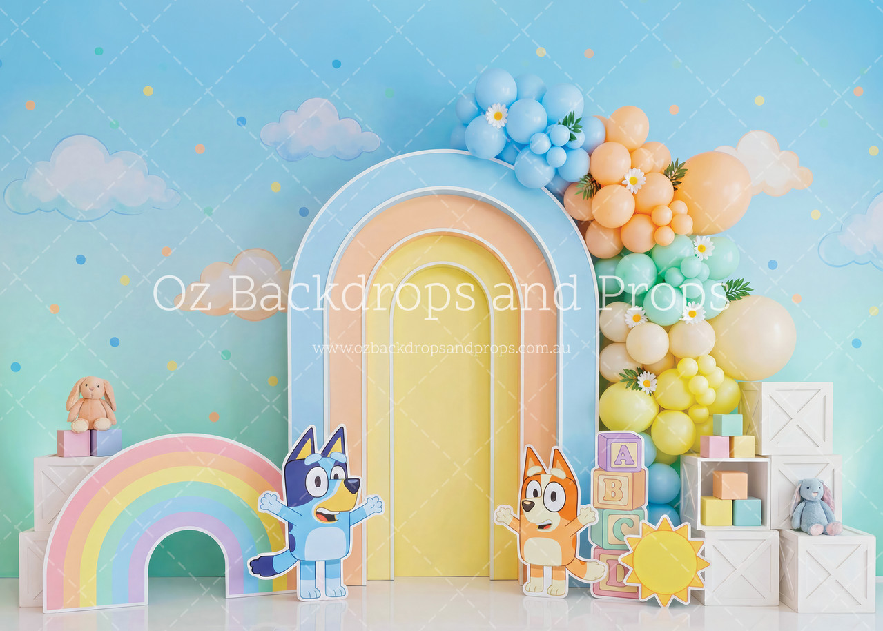 Bluey and Bingo Rainbows