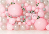Pink and Grey Balloon Wall