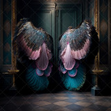 Teal Wings Set - Deluxe Fantasy Digital Backdrops