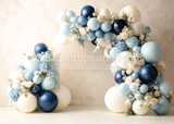 Elegant Blues Balloon Arch