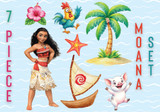 Moana Watercolour Cutout Set (7 Piece)