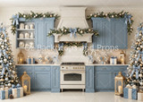 Baby Blue Christmas Kitchen