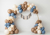 Brown and Blue Balloons