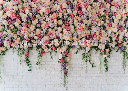 Floral Brick Wall