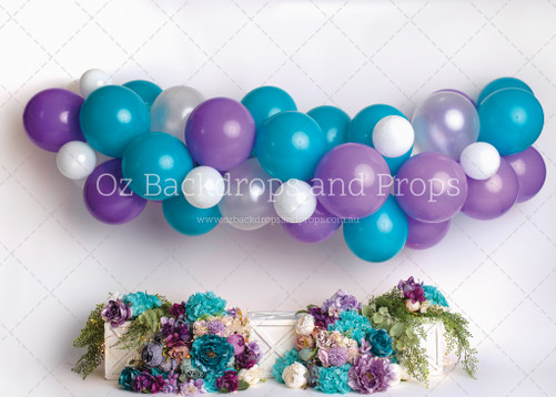 Purple and Teal Floral