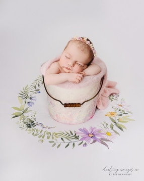 Wildflower Wreath - Newborn Posing Fabric